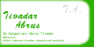 tivadar abrus business card